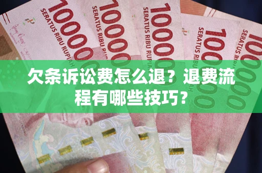 济南欠条诉讼费怎么退？退费流程有哪些技巧？
